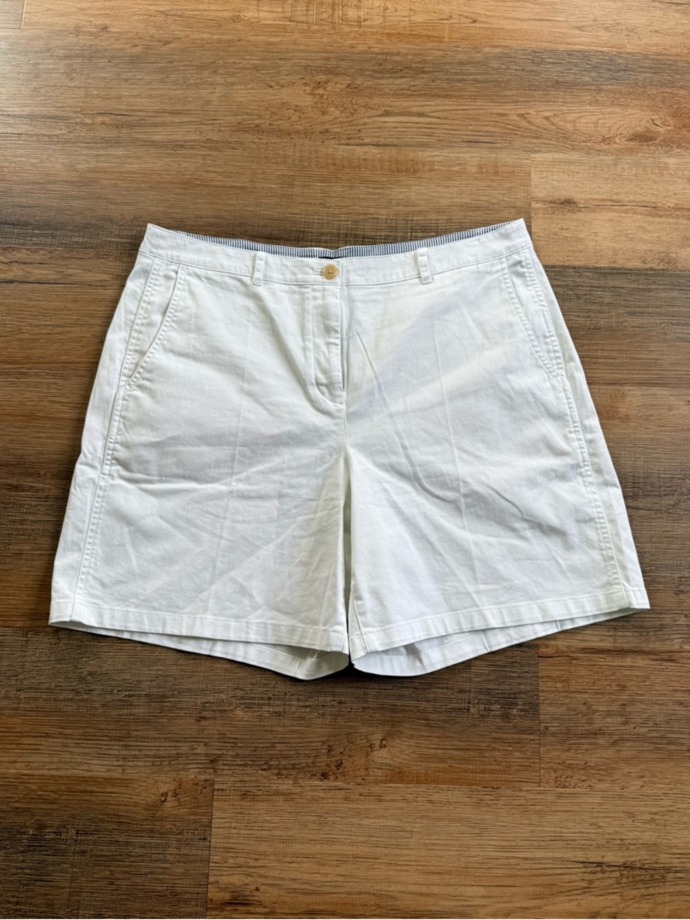 J. Crew White Cotton Bermuda Shorts Size 12